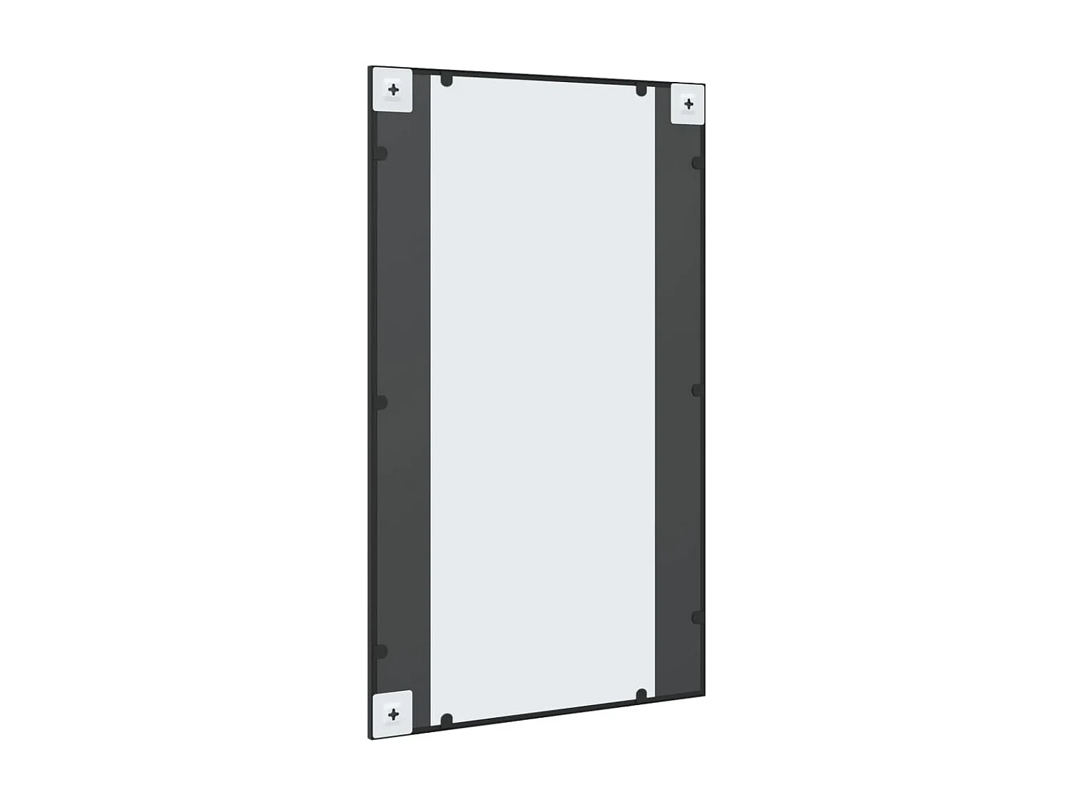 Espejo de pared rectangular de hierro negro 60x100 cm
