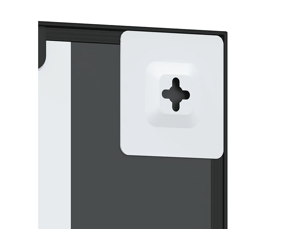 Espejo de pared rectangular de hierro negro 60x100 cm