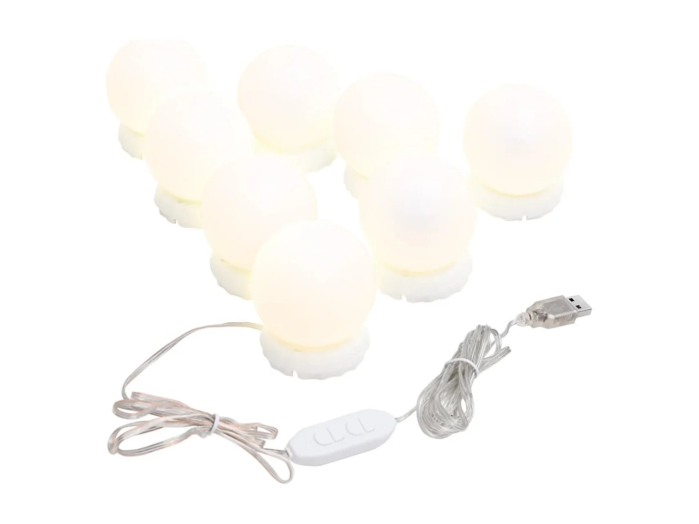 Espelho de parede com luzes LED vidro redondo