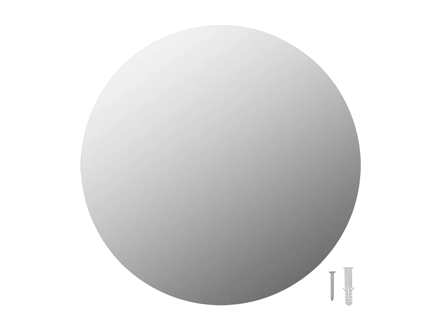 Miroir mural avec lampes LED Rond Verre