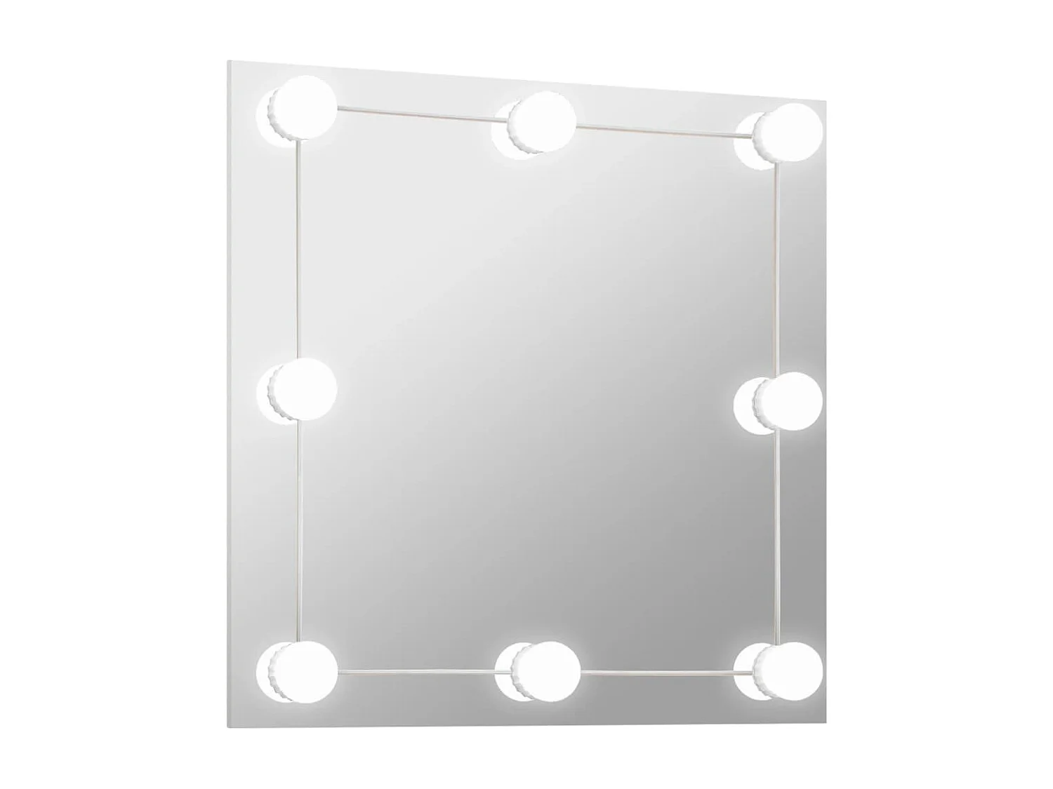 Wandspiegel mit LED-Beleuchtung Quadratisch Glas