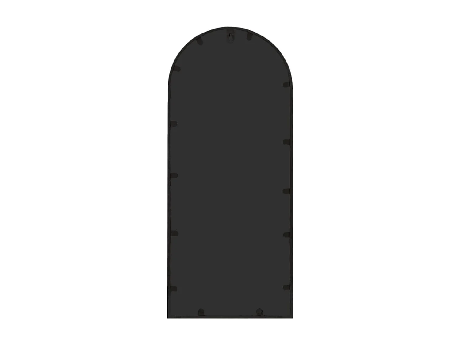 Espelho de jardim p/ uso exterior ferro 100x45 cm preto