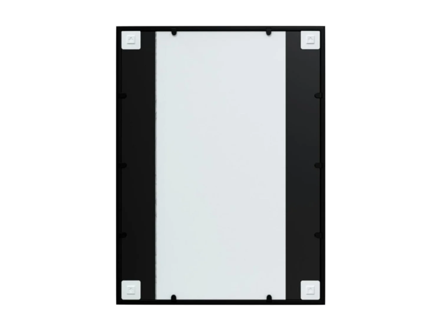 Miroir mural noir 80x60 cm métal