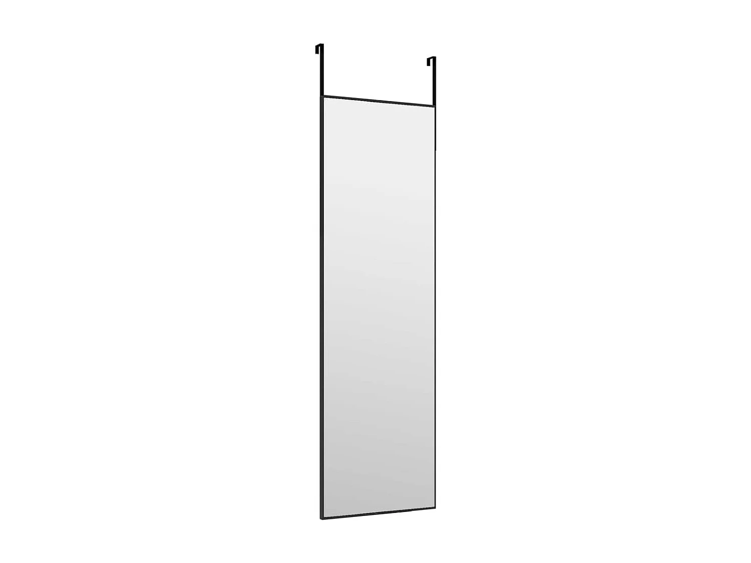 Miroir de porte Noir 30x100 cm Verre et aluminium