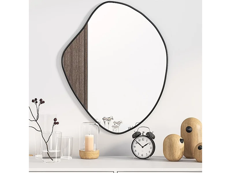 Miroir mural Noir 60x50 cm