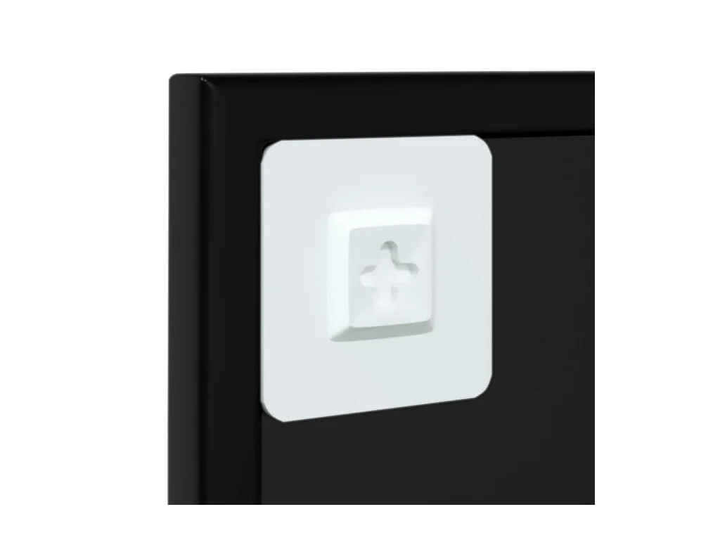 Miroir mural noir 60x60 cm métal