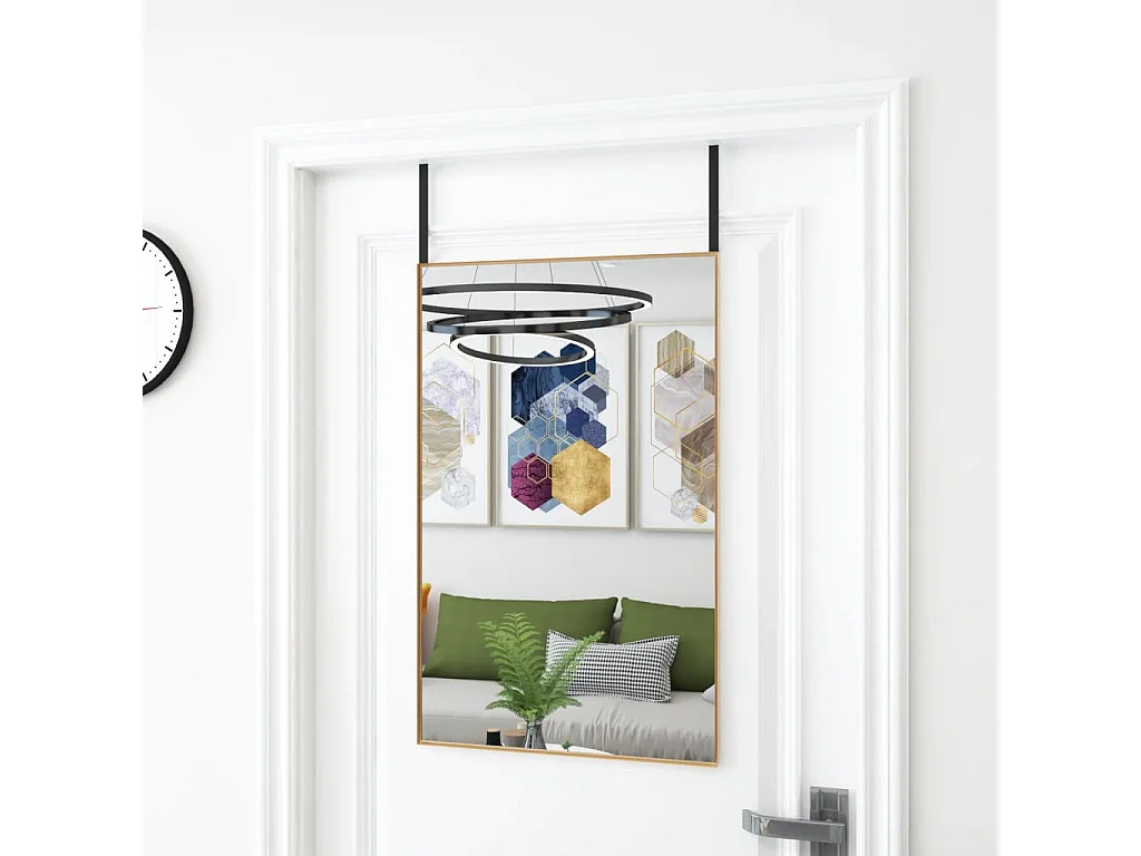 Türspiegel Golden 50x80 cm Glas und Aluminium