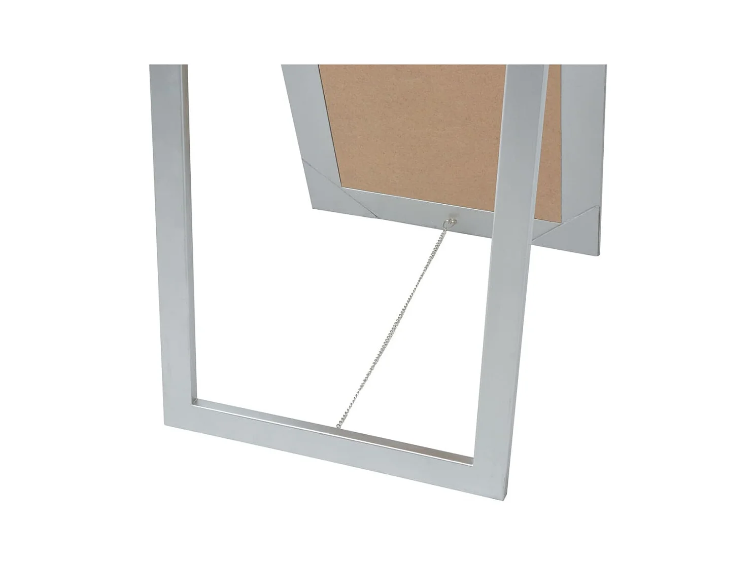 Specchio Autoportante Stile Barocco 160x40 cm Argento