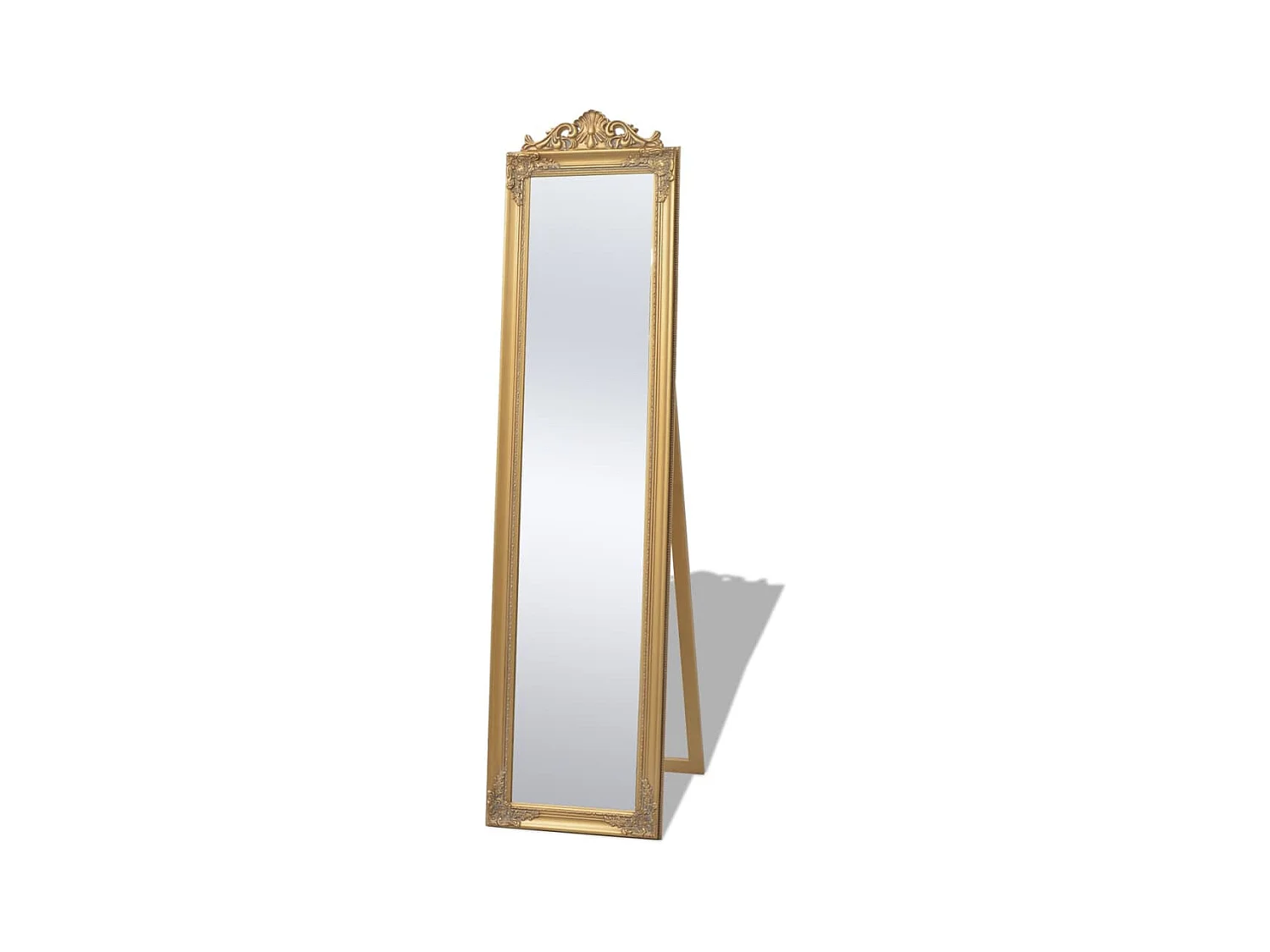 Miroir sur pied Style baroque 160x40 cm Doré
