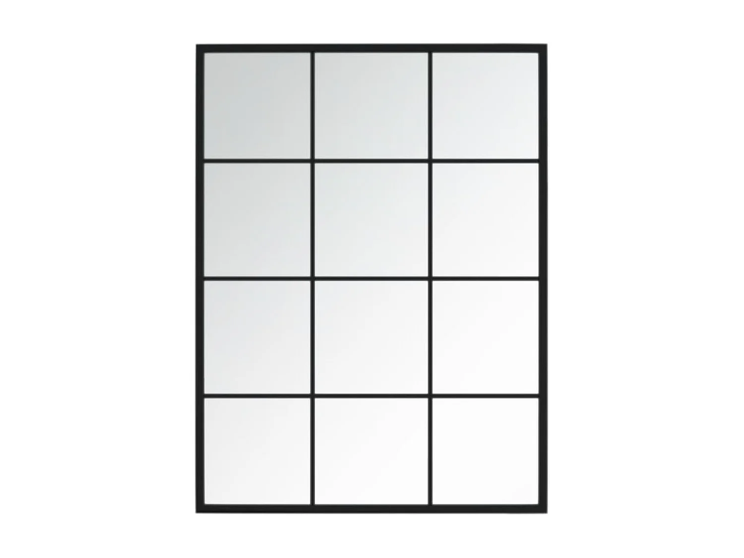 Miroirs muraux 3 pcs noir 80x60 cm métal