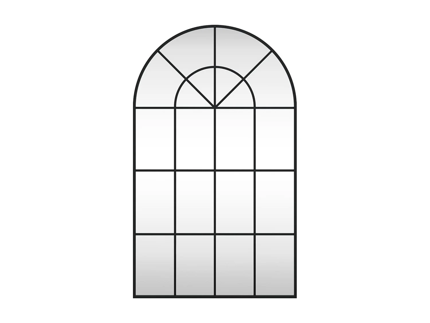 Miroir mural noir 60x100 cm arche fer