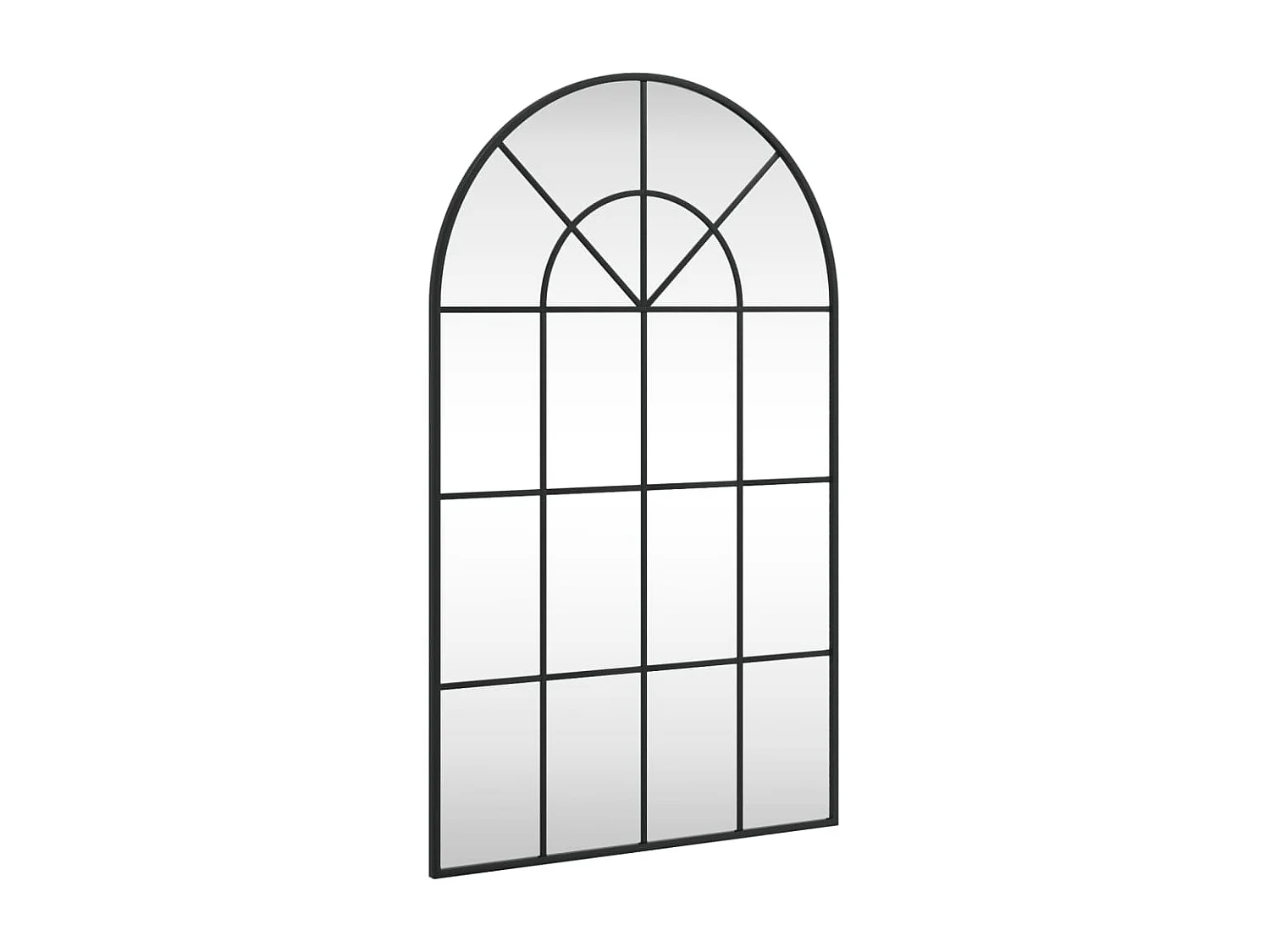Miroir mural noir 60x100 cm arche fer