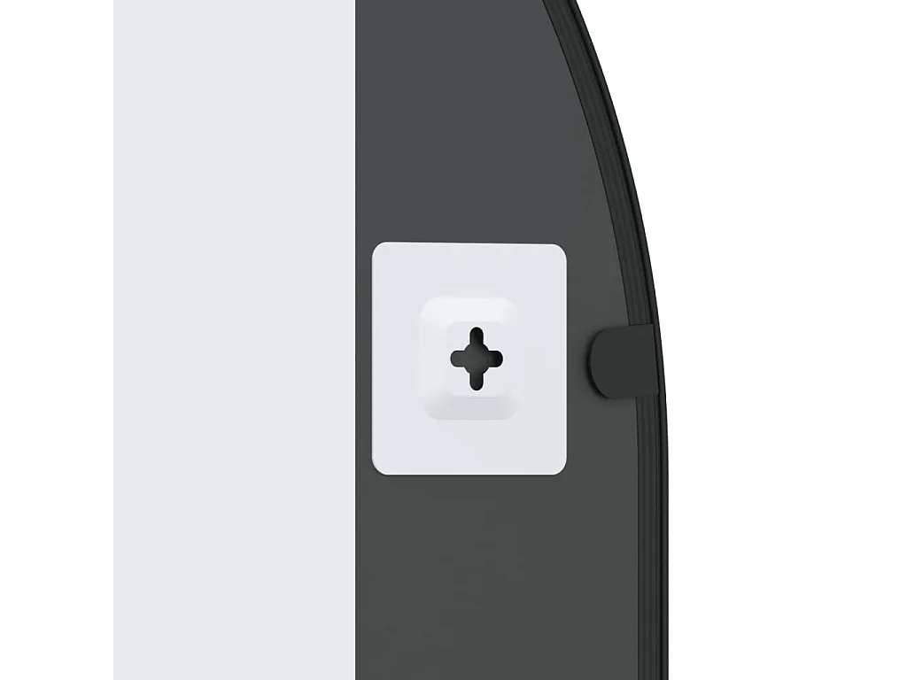 Miroir mural noir 60x100 cm arche fer