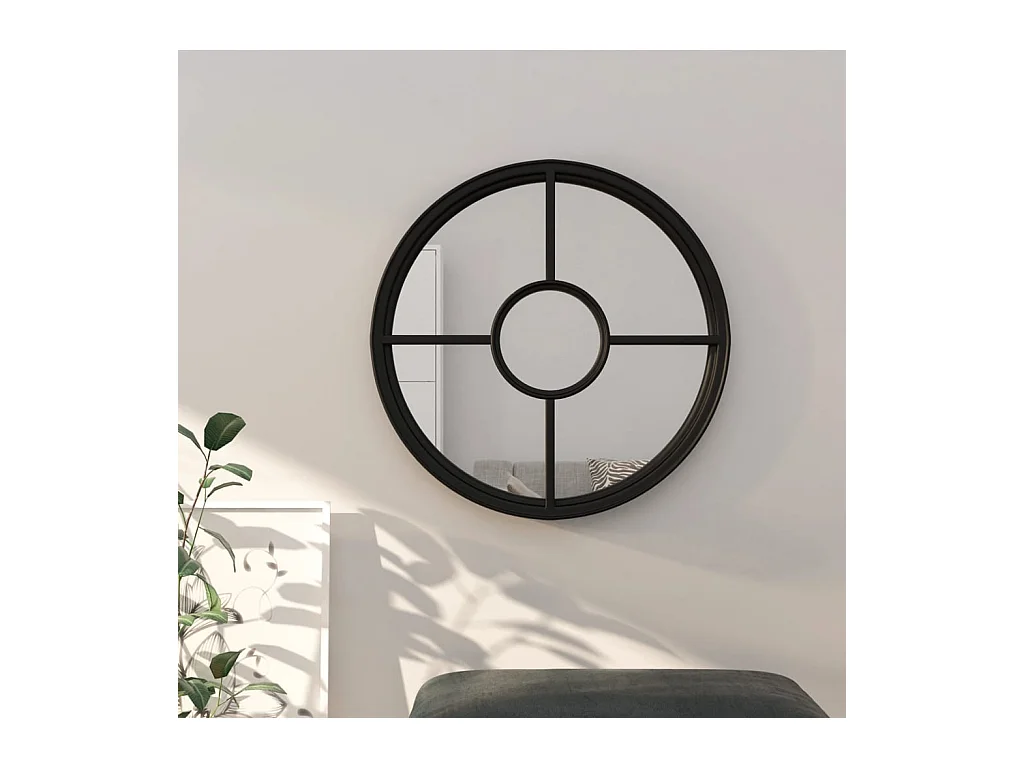Miroir Noir 40x4 cm Fer pour utilisation à l'intérieur