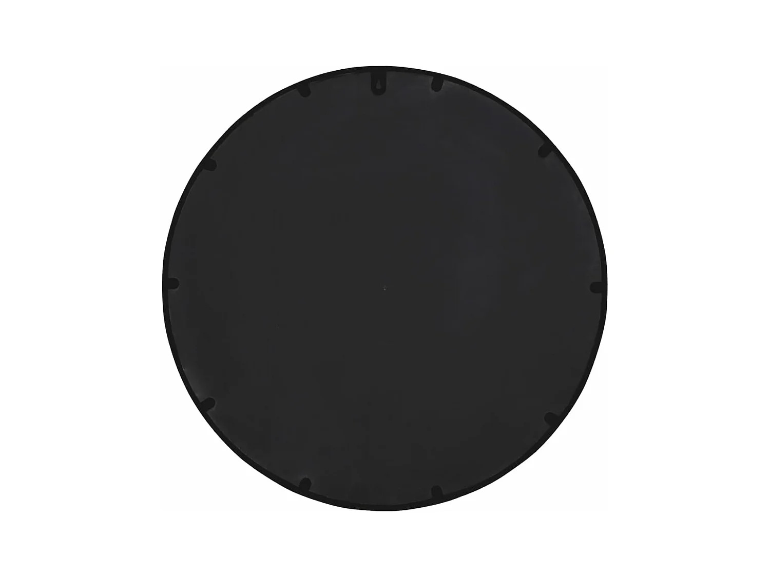 Specchio Nero 40x4 cm Ferro Rotondo per Uso Interno