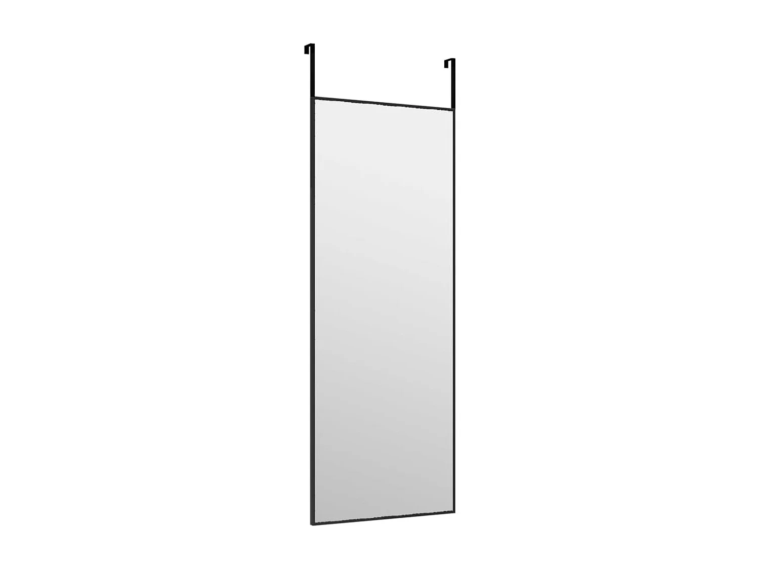Miroir de porte Noir 30x80 cm Verre et aluminium