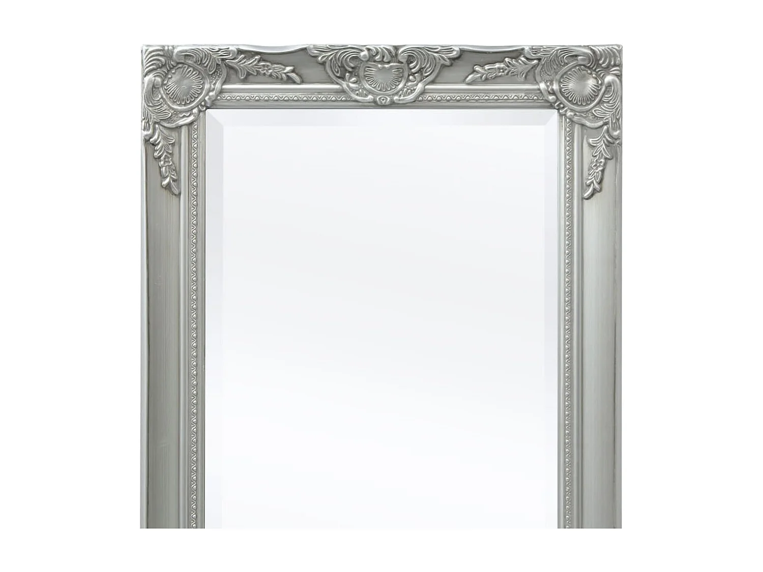 Miroir mural style baroque 100x50 cm Argenté