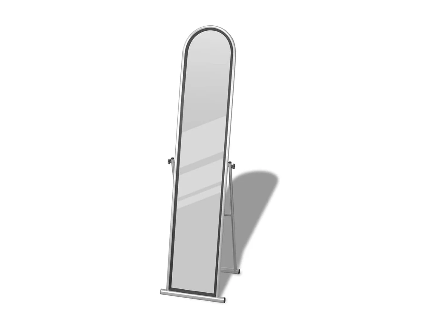 240580 Free Standing Floor Mirror Full Length Rectangular Grey