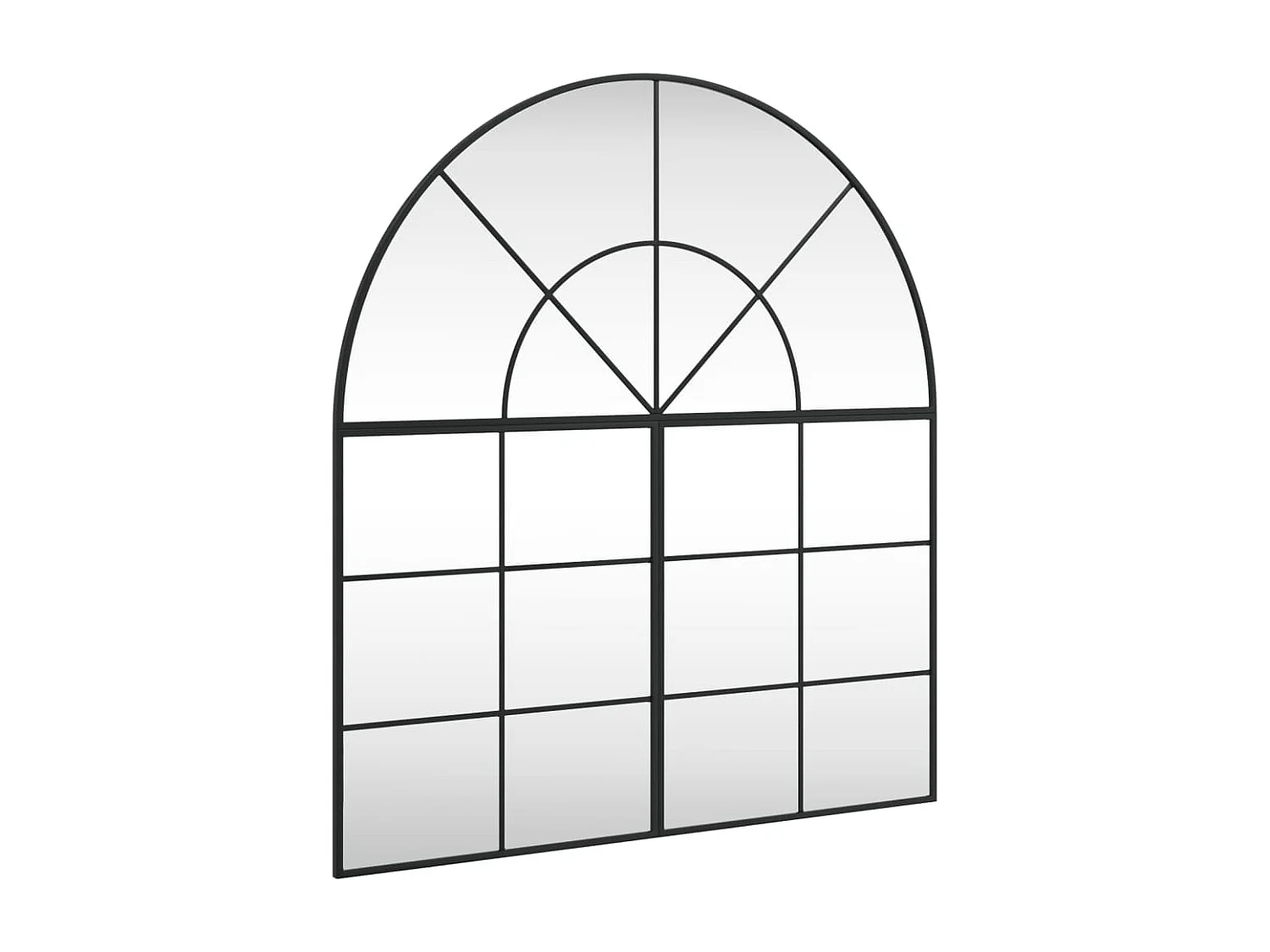 Espejo de pared arco de hierro negro 100x110 cm