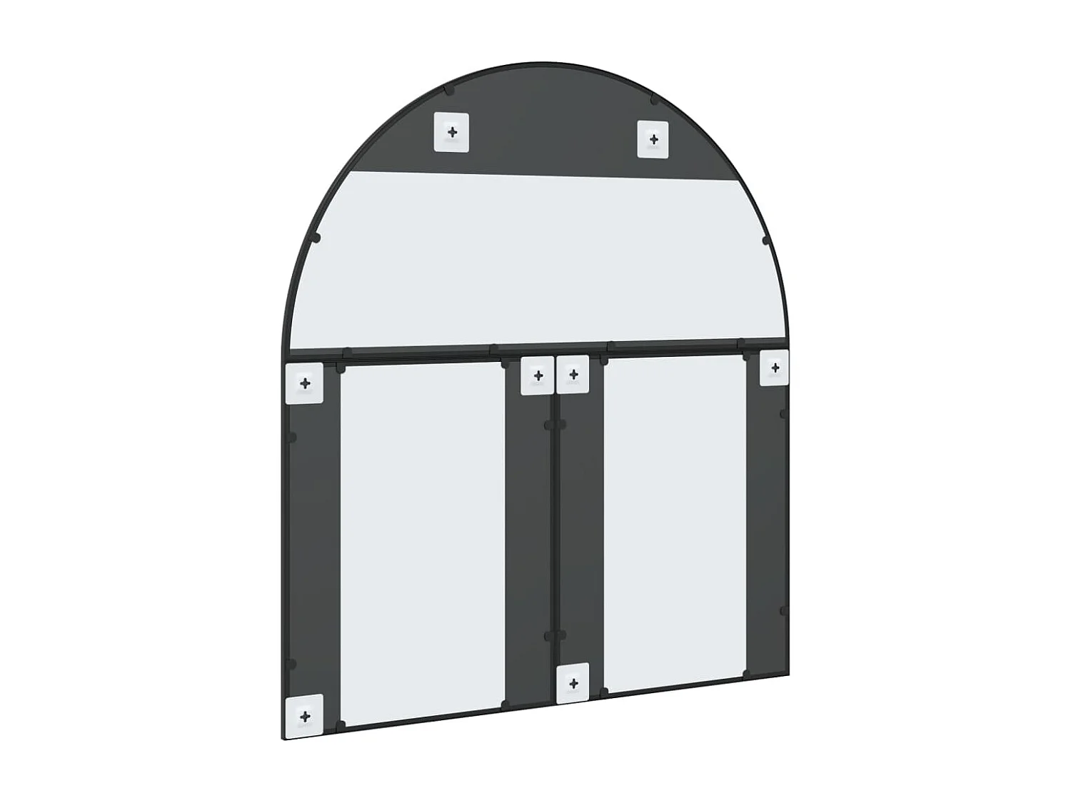 Miroir mural noir 100x110 cm arche fer