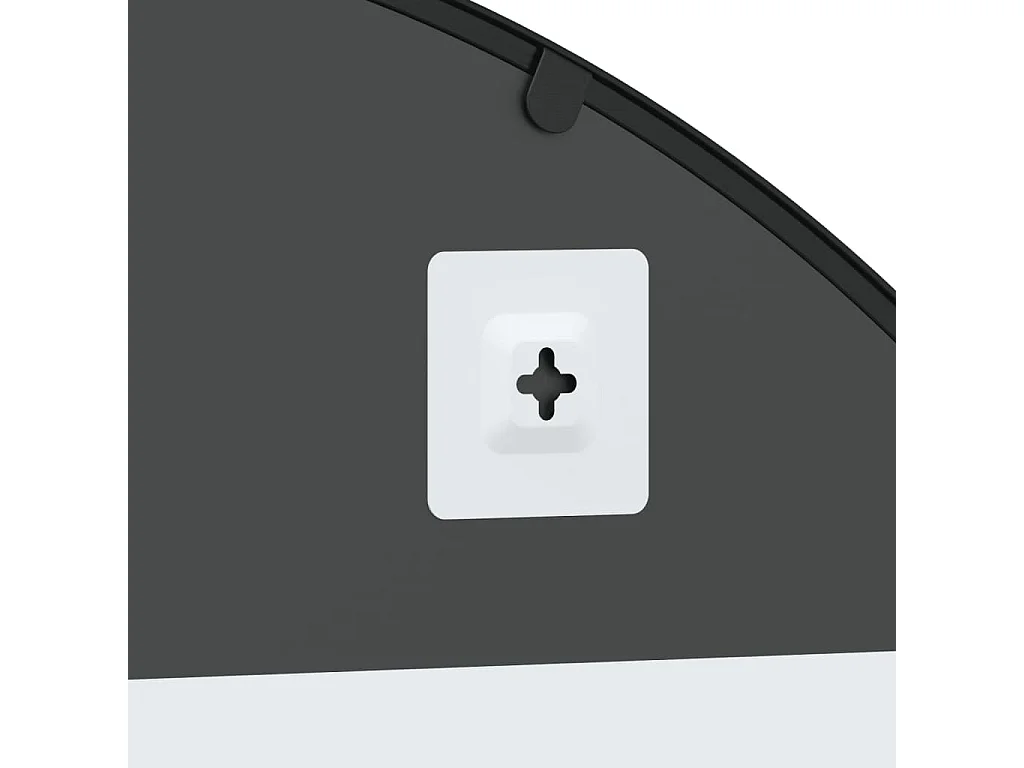 Miroir mural noir 100x110 cm arche fer