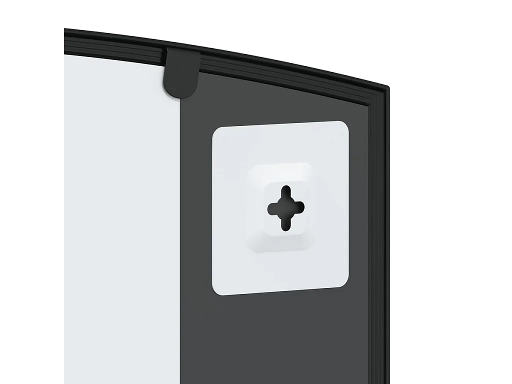 Miroir mural noir 80x40 cm arche fer