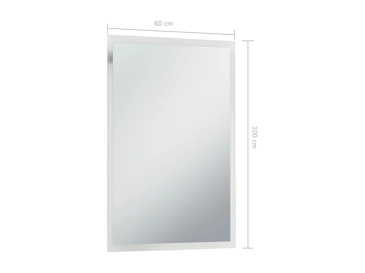 Espelho de parede LED para casa de banho 60x100 cm