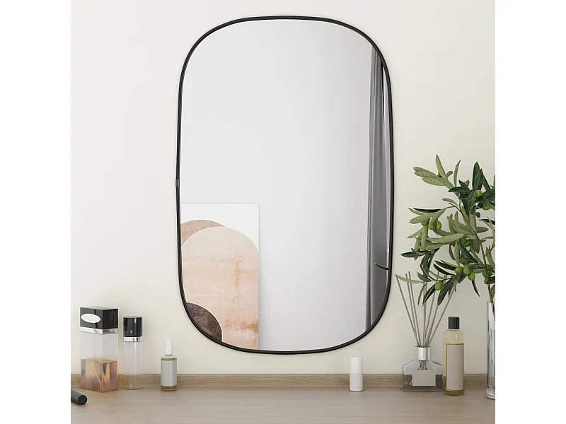 Specchio da Parete Nero 70x45 cm
