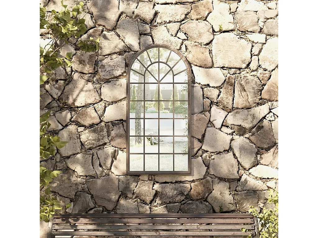 Miroir de jardin Sable 90x45 cm Fer pour utilisation extérieure