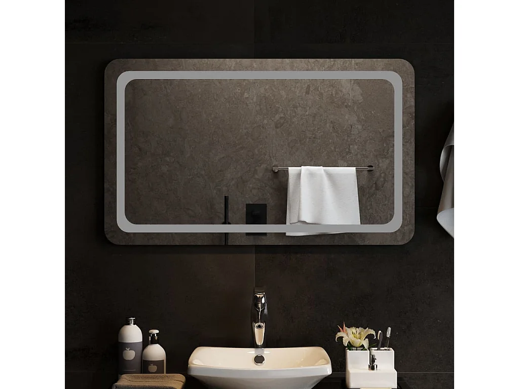 Specchio da Bagno con Luci LED 100x60 cm