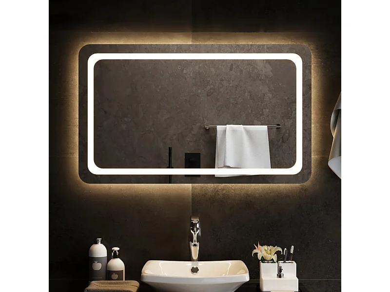 Specchio da Bagno con Luci LED 100x60 cm