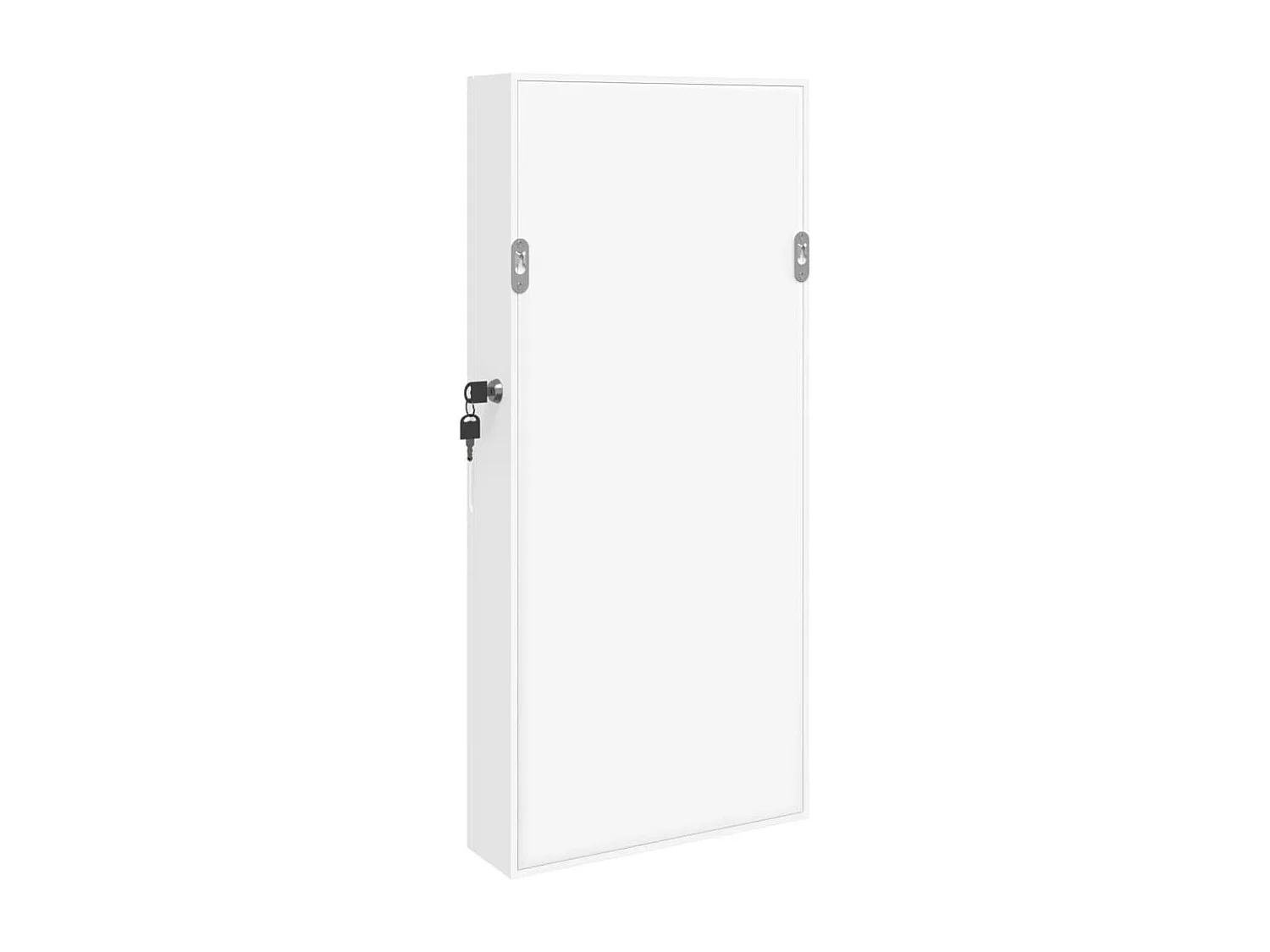 Móvel para joias de parede espelhado 30x8,5x67 cm branco