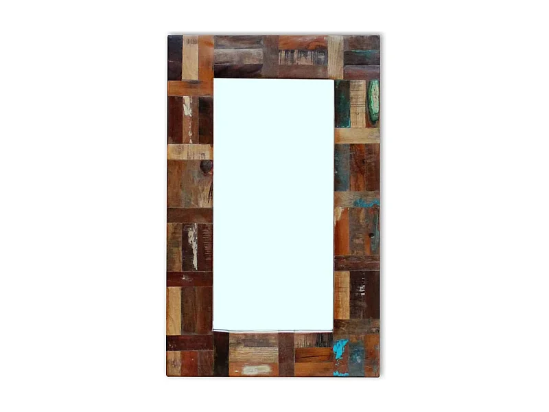 Espejo de madera maciza reciclada 80x50 cm