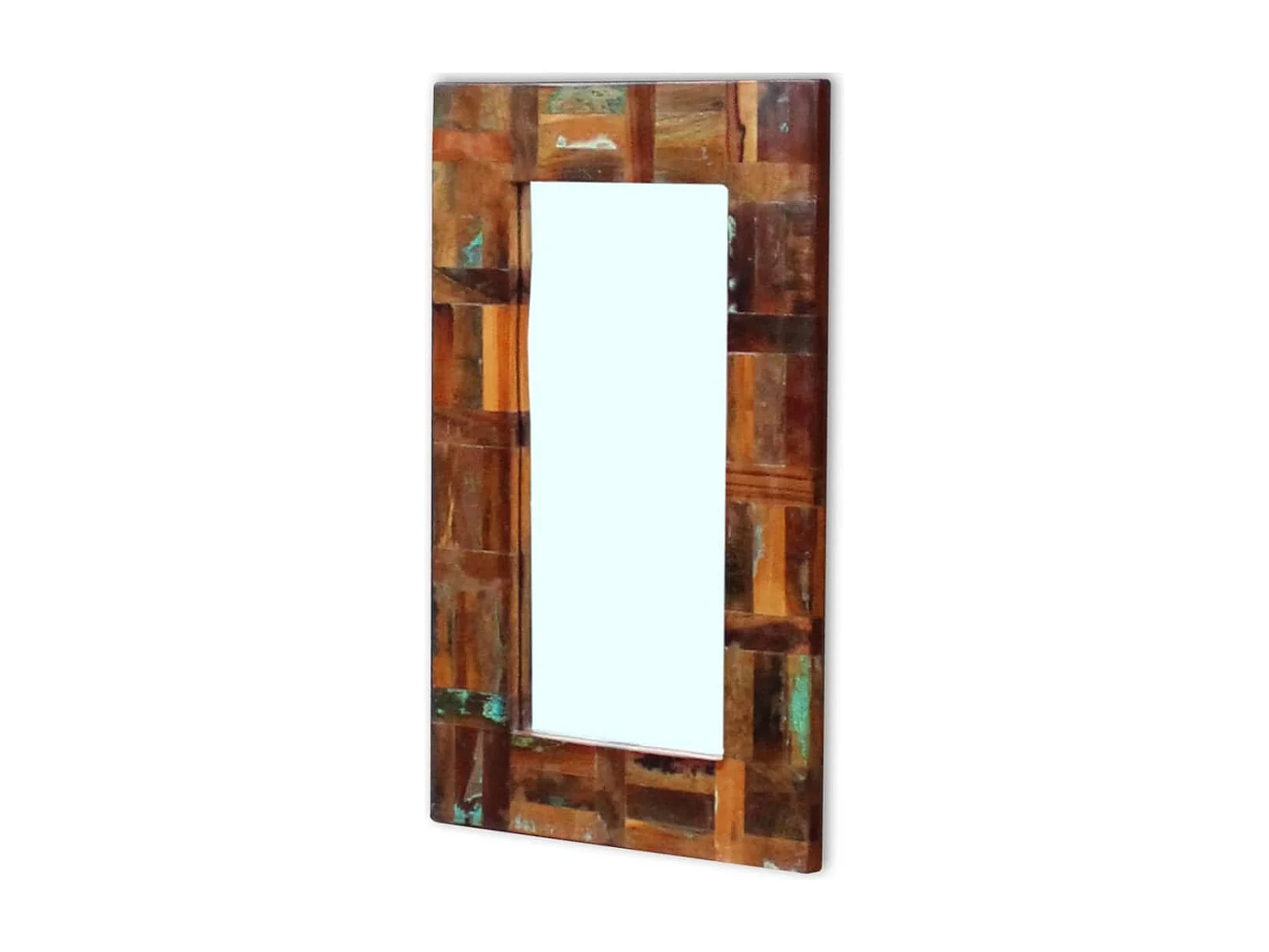 Espelho 80x50 cm madeira reciclada maciça