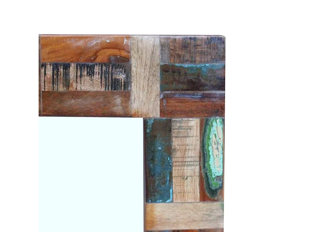 Espelho 80x50 cm madeira reciclada maciça