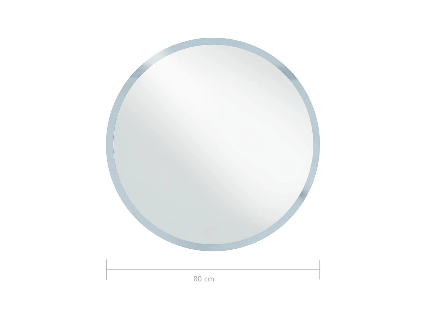 Miroir à LED pour salle de bain 80 cm