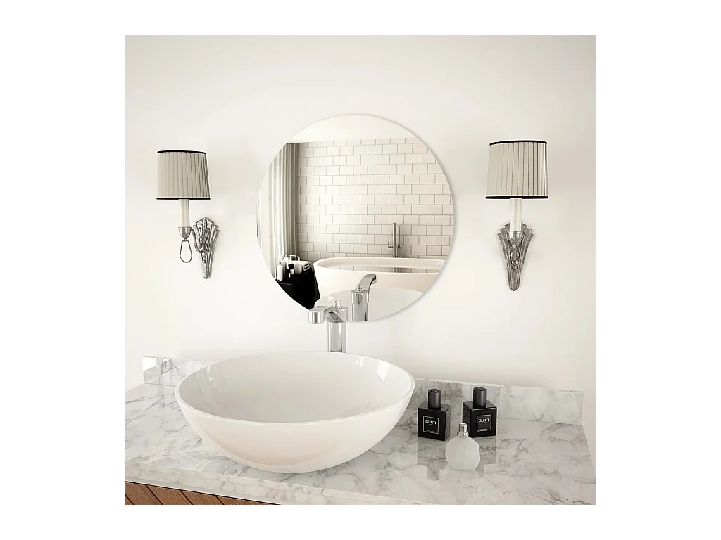 Miroir mural 50 cm Rond Verre