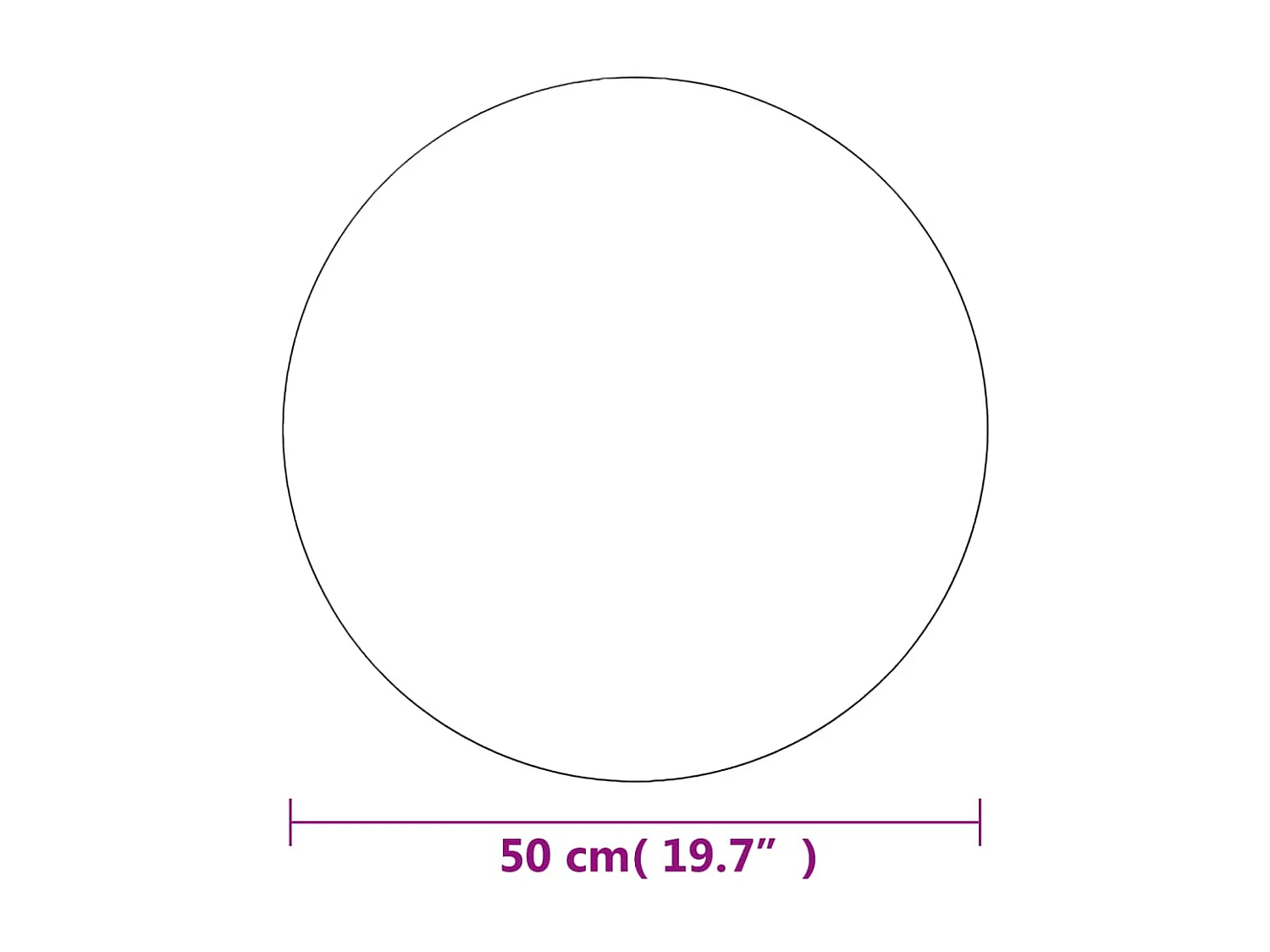 Wandspiegel 50 cm Rund Glas