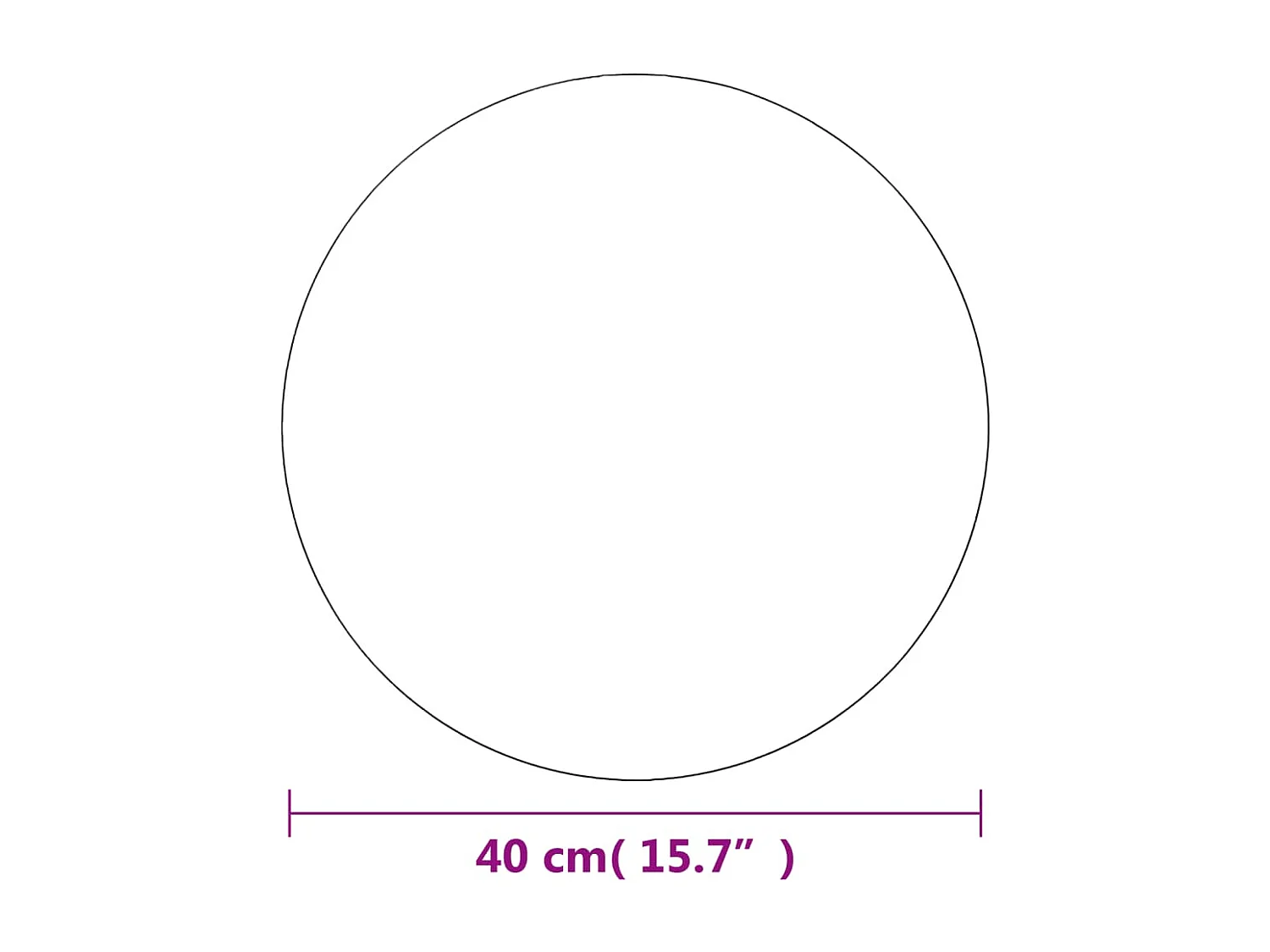 Miroirs muraux 2 pcs 40 cm Rond Verre