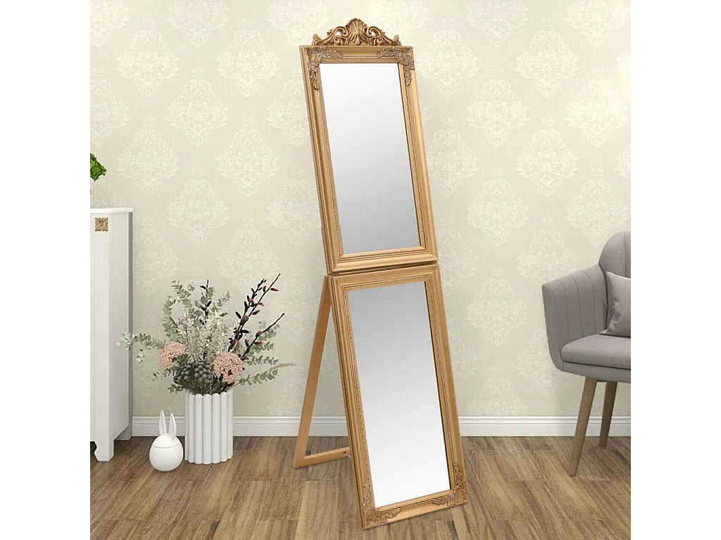 Miroir sur pied Doré 50x200 cm
