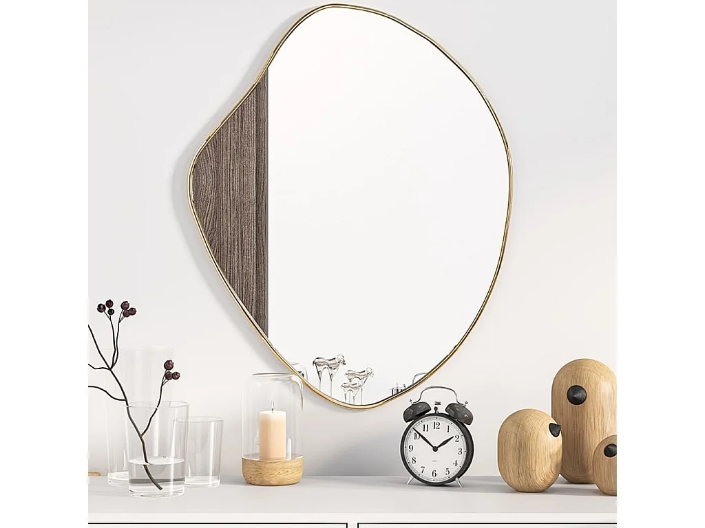 Miroir mural Doré 60x50 cm