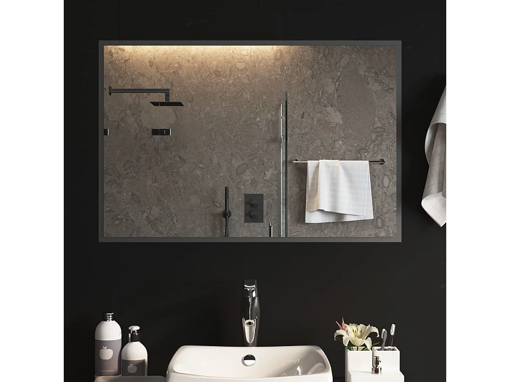 Specchio da Bagno con Luci LED 90x60 cm
