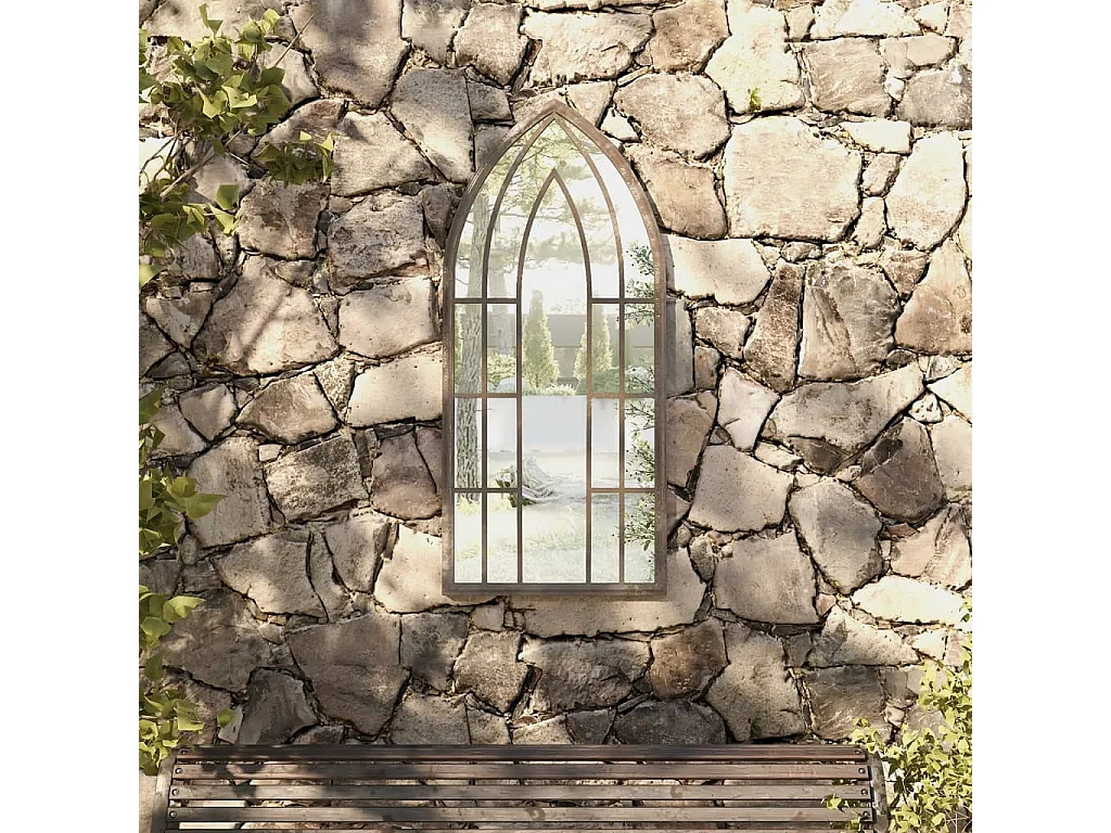 Miroir de jardin Sable 100x45cm Fer pour utilisation extérieure