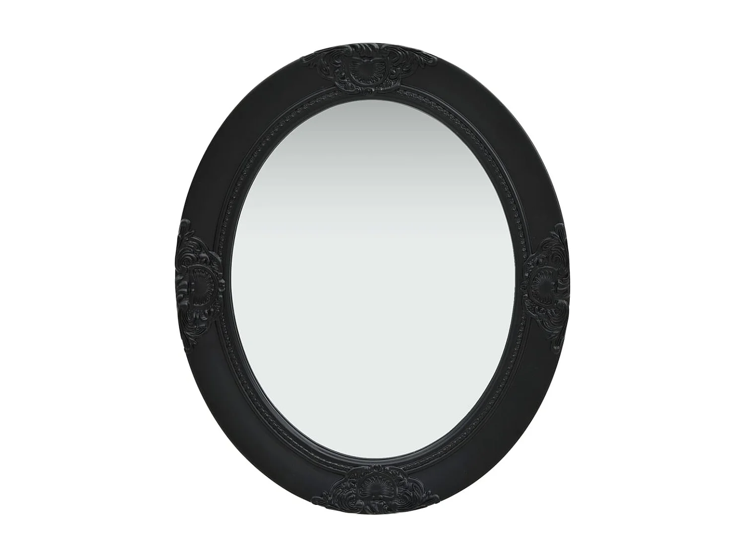 Specchio da Parete Stile Barocco 50x60 cm Nero