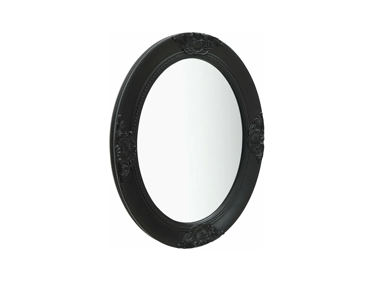Miroir mural style baroque 50x60 cm noir