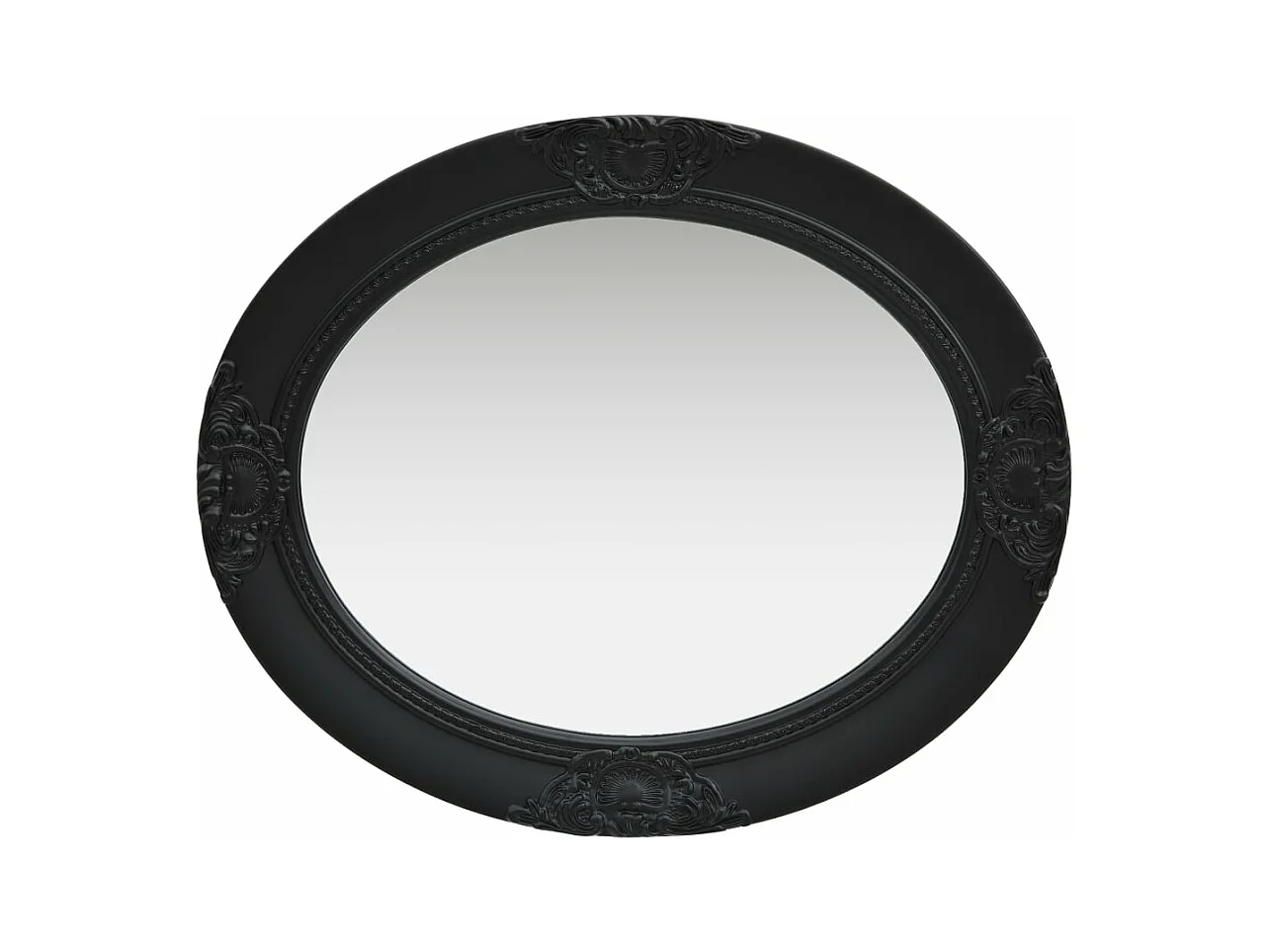 Miroir mural style baroque 50x60 cm noir
