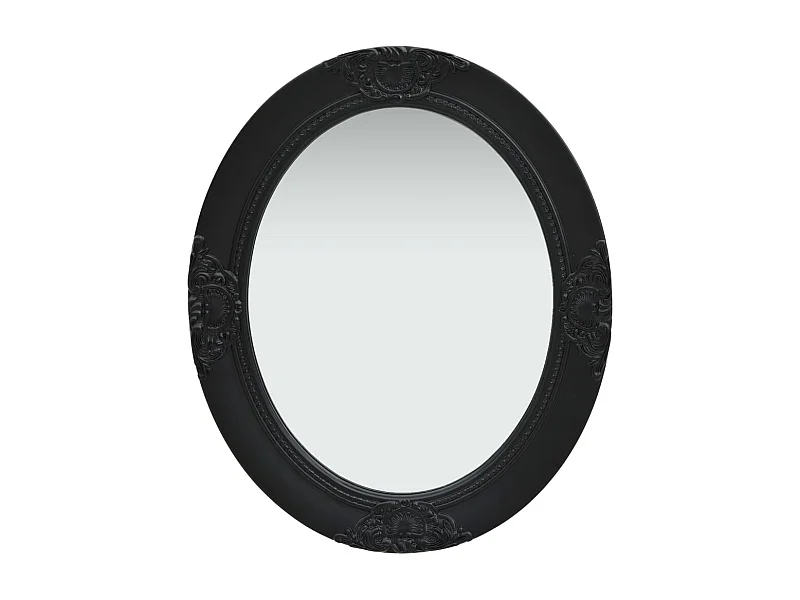 Miroir mural style baroque 50x60 cm noir