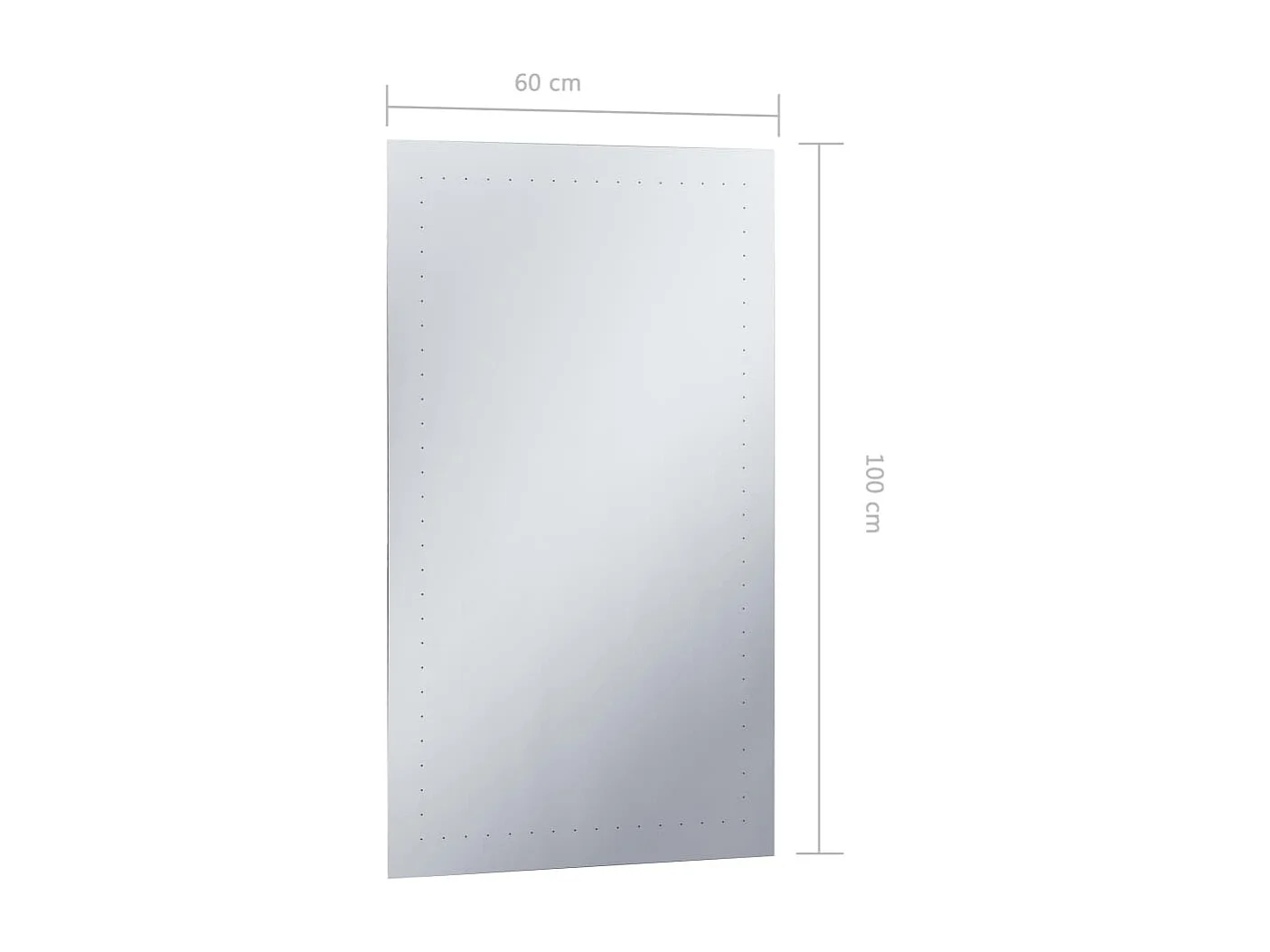 Miroir mural à LED pour salle de bains 60x100 cm