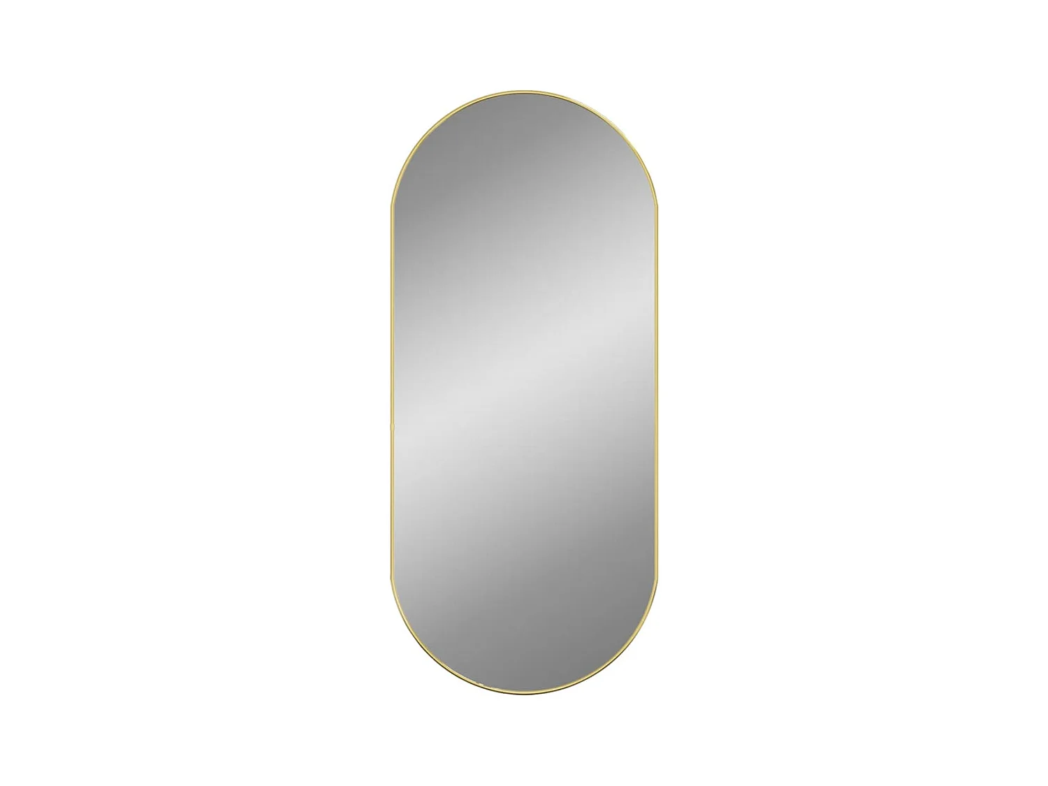 Espejo de pared ovalado dorado 100x45 cm
