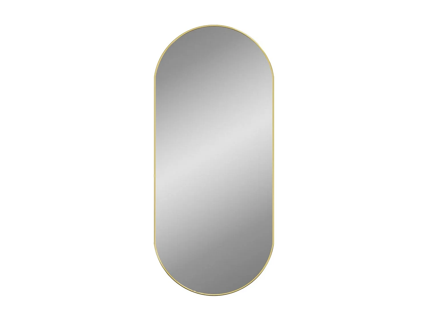 Espejo de pared ovalado dorado 100x45 cm